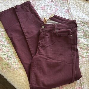 Altar'd State Deep Burgundy Skinny Jeans